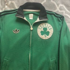 Adidas Boston Celtics zip up cotton track jacket